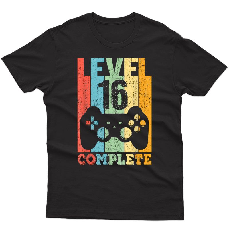 16th Birthday Girls 16 Years Bday Funny Gift Level 16 T-shirt