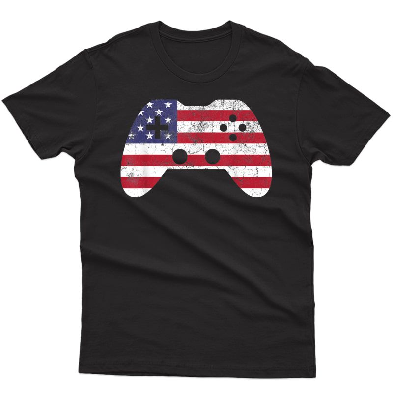 4th Of July T Shirt Gift Video Game Gamer Usa