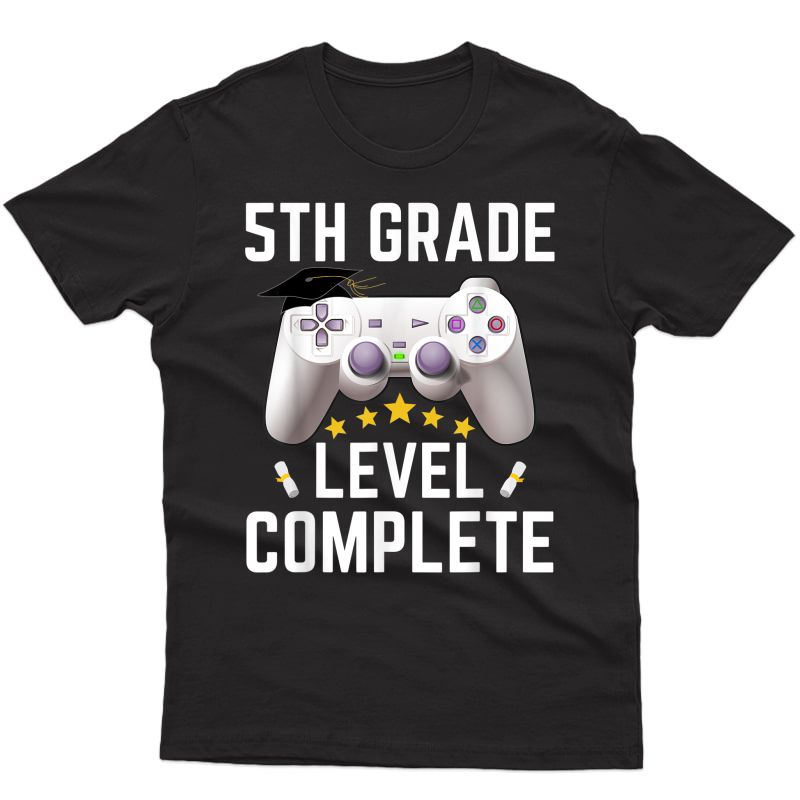 5th Grade Level Complete Gamer Class Of 2021 Graduation Gift T-shirt