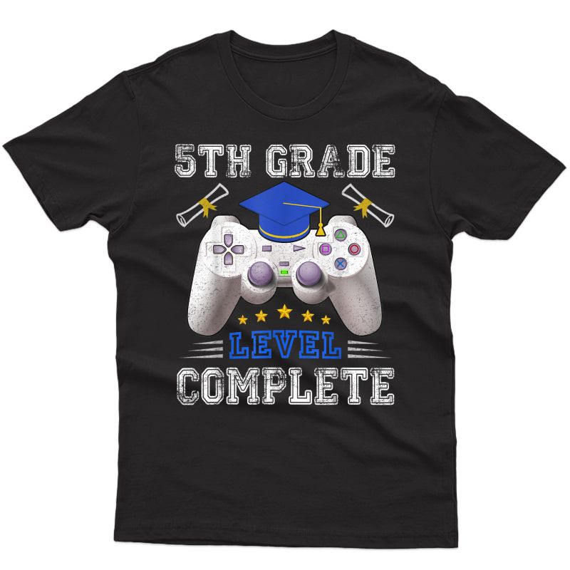 5th Grade Level Complete Gamer Class Of 2021 Graduation T-shirt