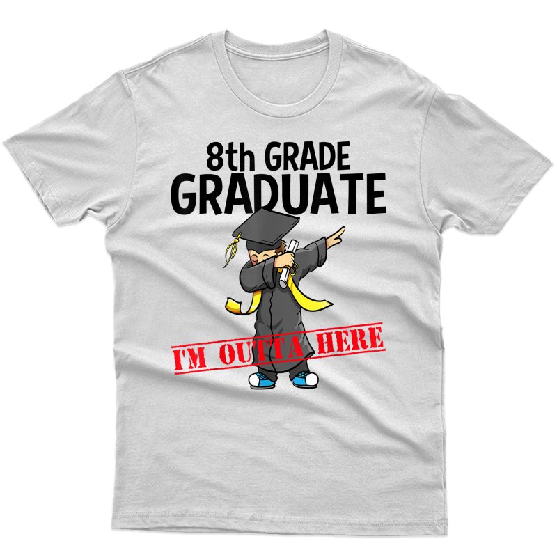 8th Grade Graduation Shirt Funny Dabbing Boy Party Gift Idea