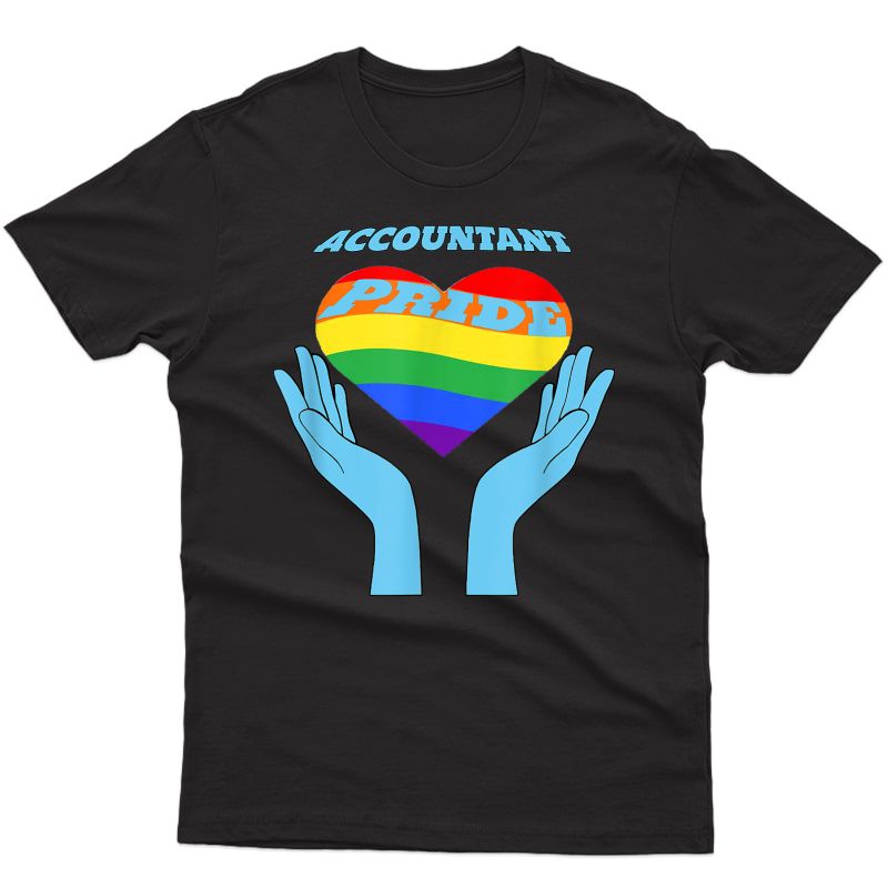 Accountant Pride, Lgbt Pride Heart Rainbow Flag T-shirt