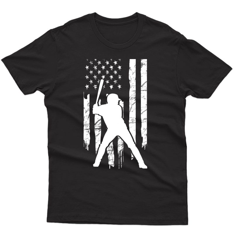 American Usa Flag Baseball Distressed Hooded Top Gift Shirts