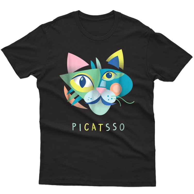 Artist & Art Tea Shirt: Picatsso, Funny Abstract Cat Art