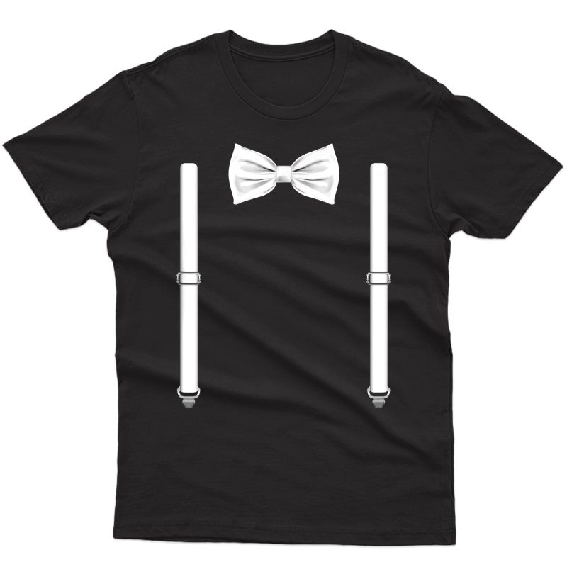 Bow Tie With Suspenders Funny Wedding And Special Occasions T-shirt