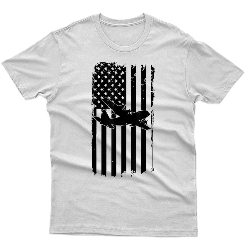 C-130 Airplane Retro Distressed Aircraft Pilot Shirt Gift