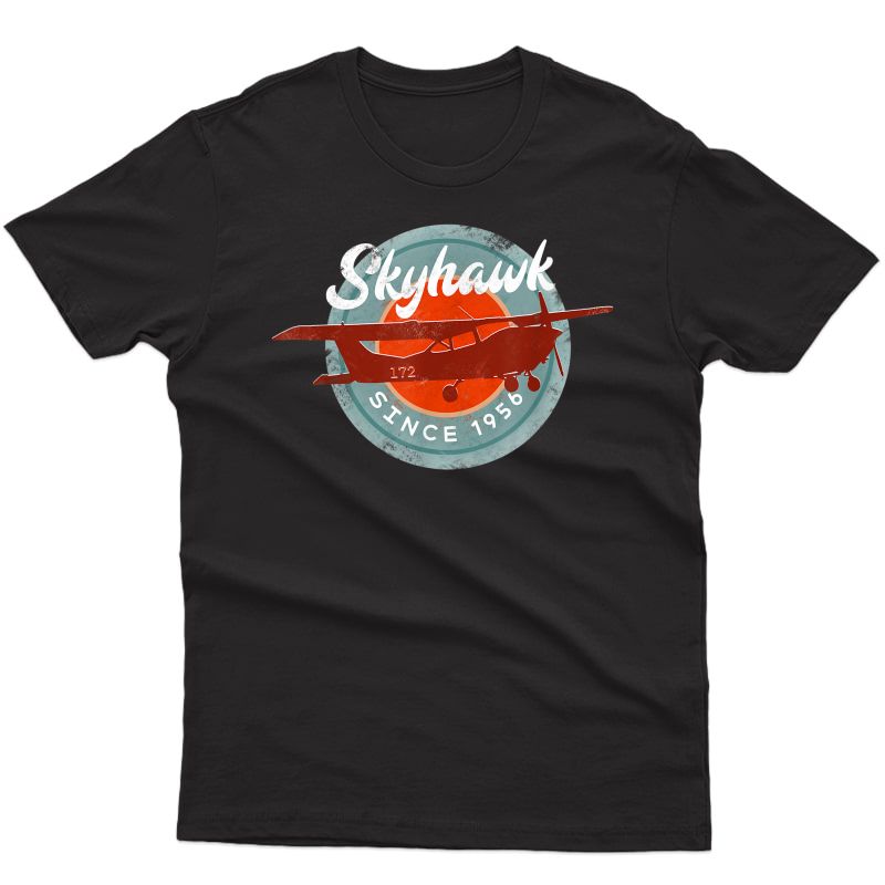 C172 Skyhawk Vintage Retro Airplane Flying Pilot Gift T-shirt