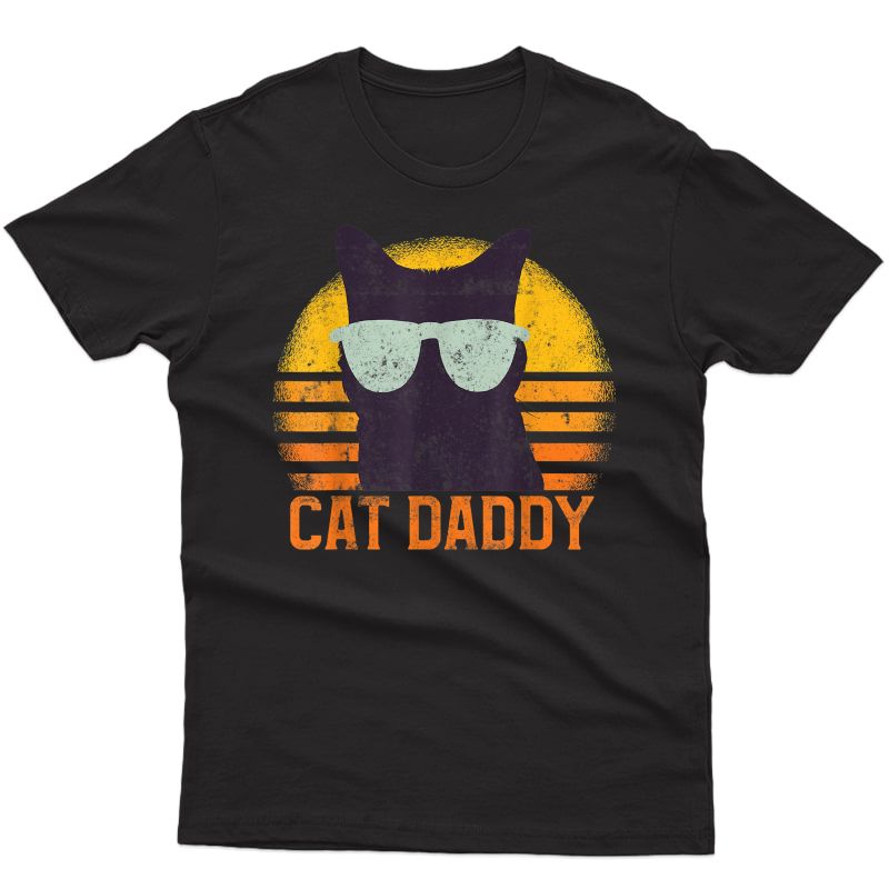 Cat Daddy Vintage Eighties Style Cat Retro Distressed T-shirt