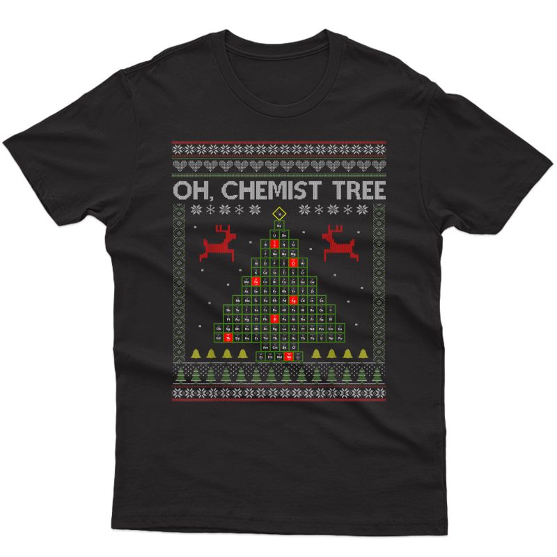 Chemist Tree Tshirt Ugly Christmas Chemistry Periodic Table