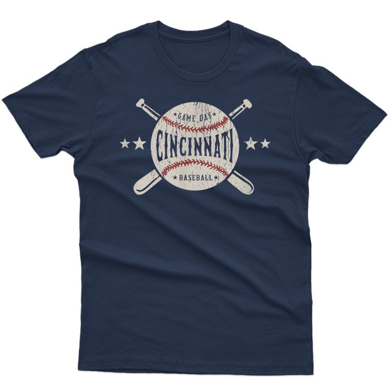 Cincinnati Ohio Oh T-shirt Vintage Baseball Graphic Tee