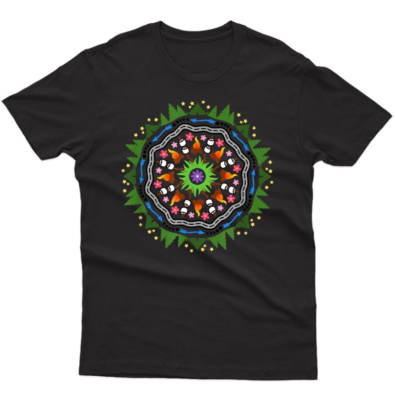 Colorful Mandala Of Camping T-shirt
