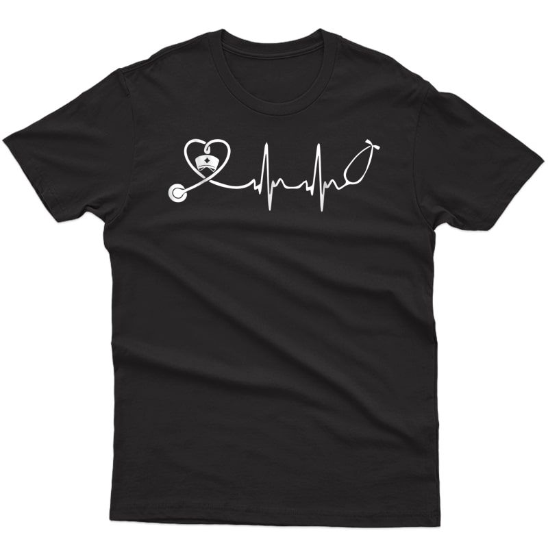 Cute Nurse Stethoscope Heartbeat T-shirt