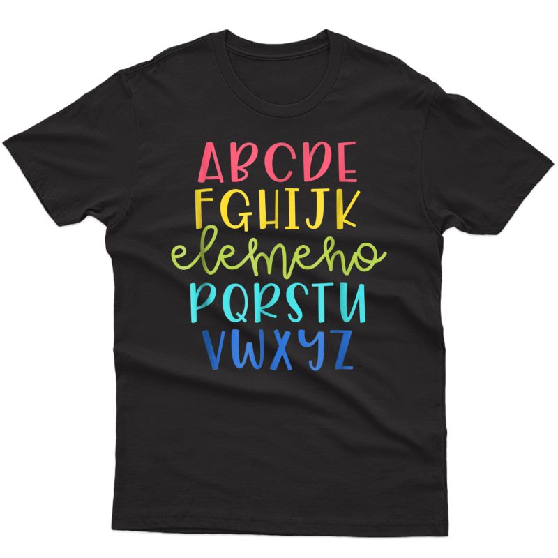 Cute Tea Shirt - Alphabet Shirt - Eleo