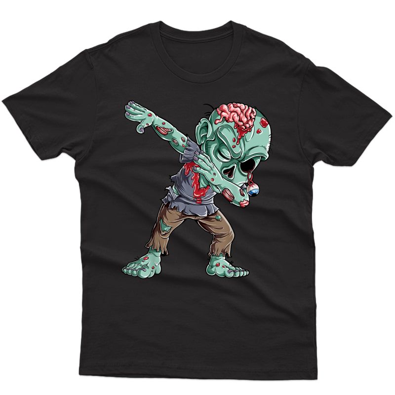 Dabbing Zombie T Shirt Halloween Dab Funny Zombies T-shirt