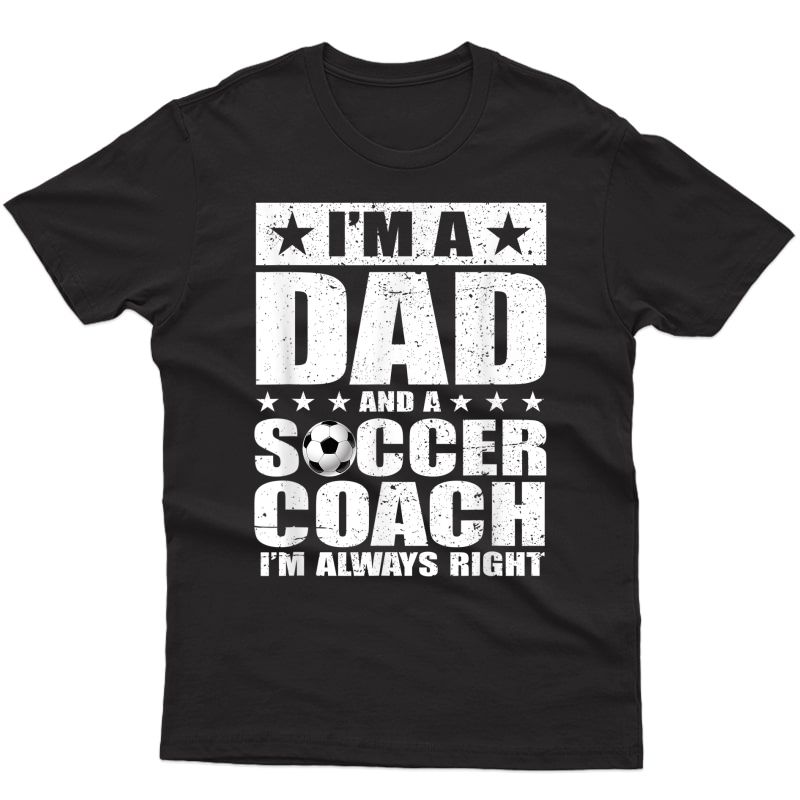 Dad Soccer Coach Fathers Day Shirts Gift From Daughter Son