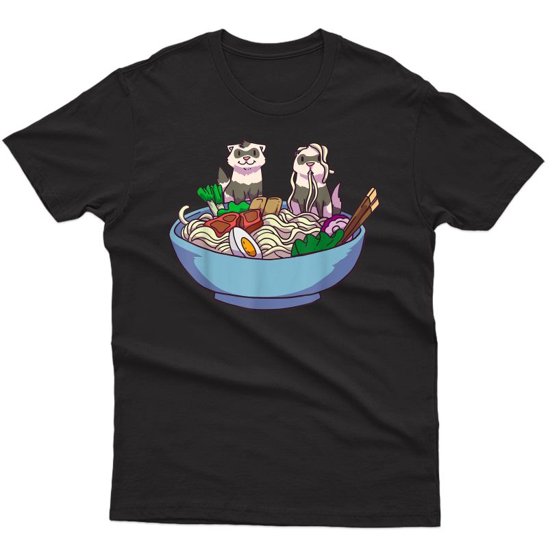 Ferret Ra Noodles Anime Kawaii Japanese Otaku Gift T-shirt