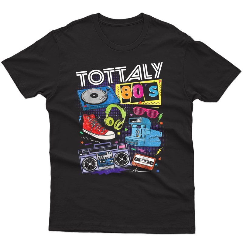 Funny 80s Retro Shirt 1980s Party Tshirt Turntable Cassette T-shirt