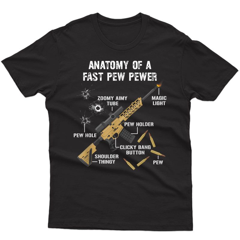 Funny Anatomy Of A Er - Rifle Gun - Adt Saying T-shirt