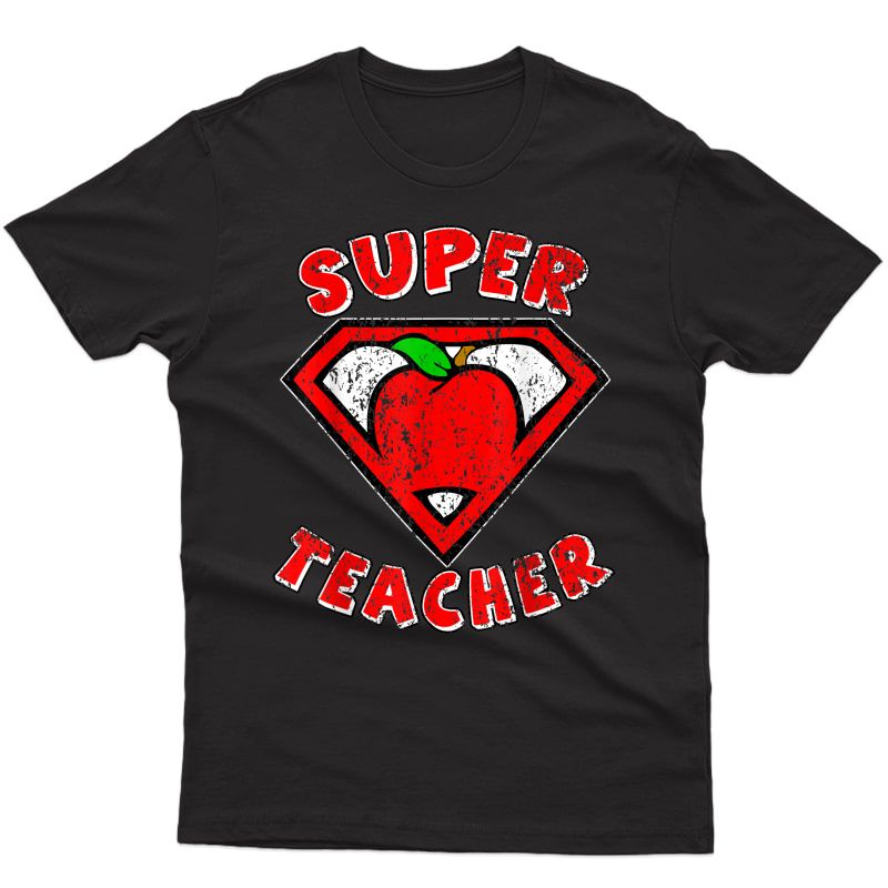 Funny Cute Distressed Super Tea Superhero Apple Shirt T-shirt