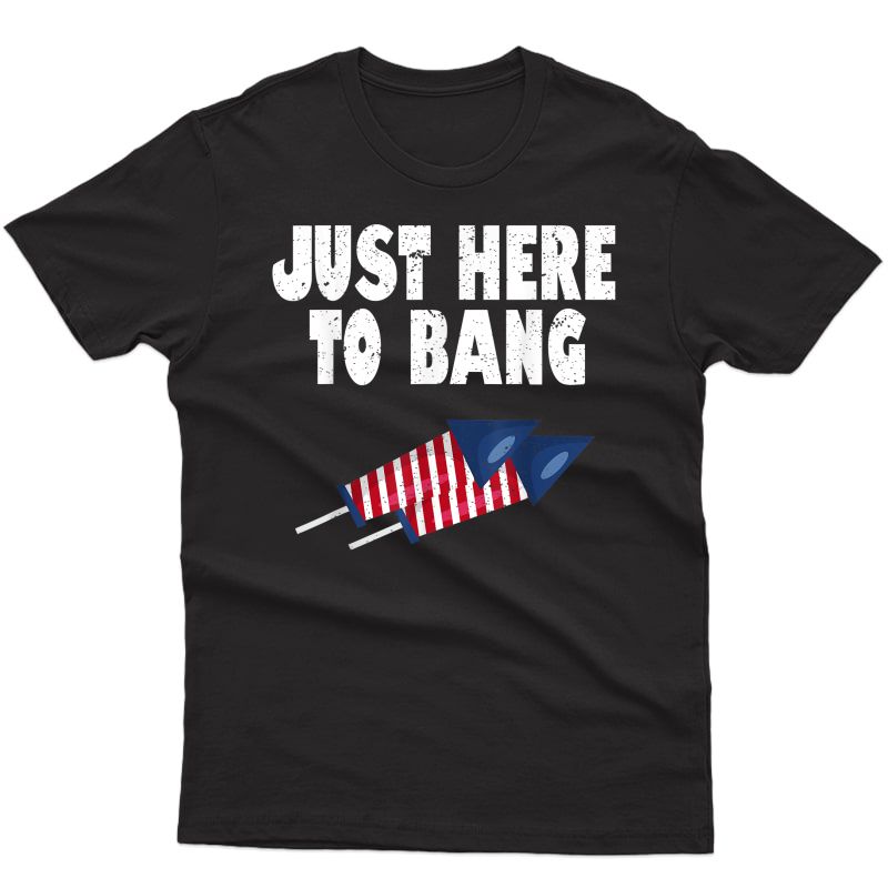 Funny Fourth Of July 4th Of July I'm Just Here To Bang T-shirt