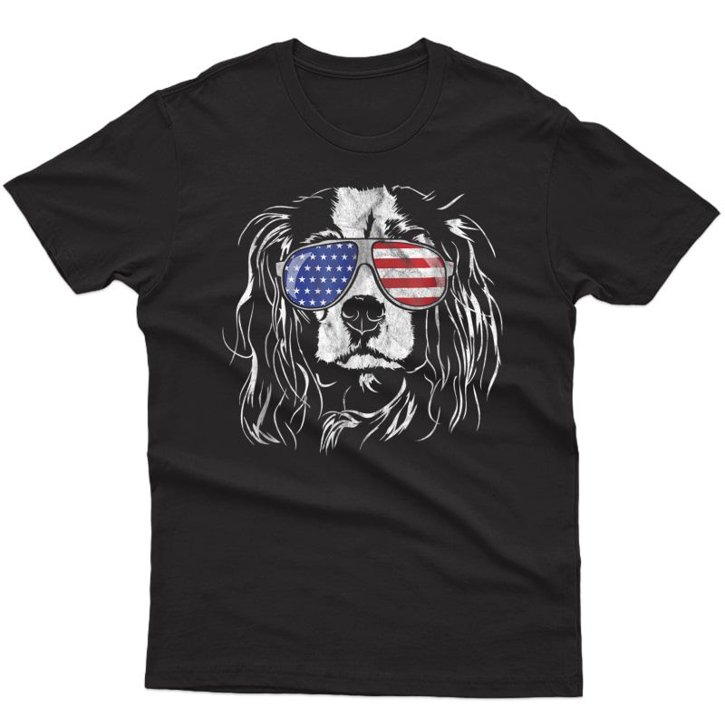 Funny Proud Cavalier King Charles Spaniel Patriotic Dog Ts Shirts