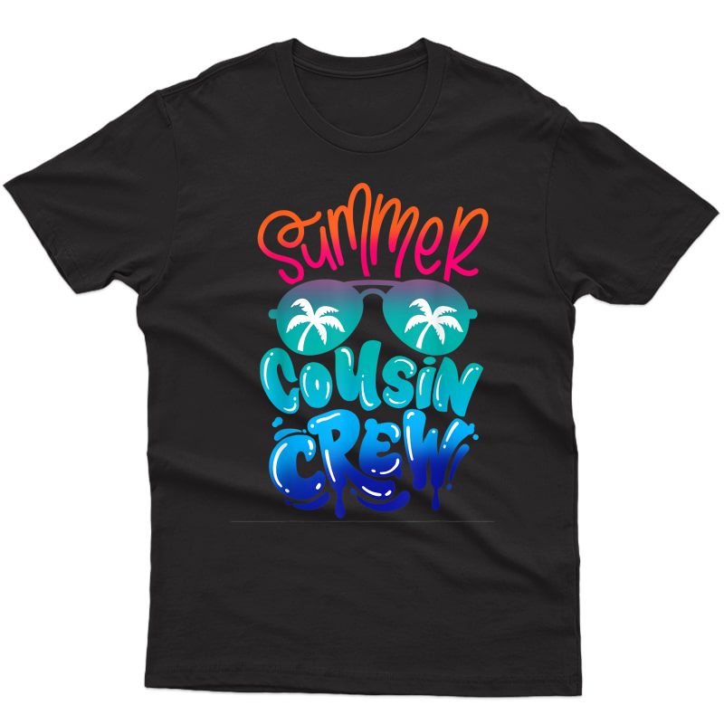 Funny Summer Cousin Crew Colorful Glasses T-shirt