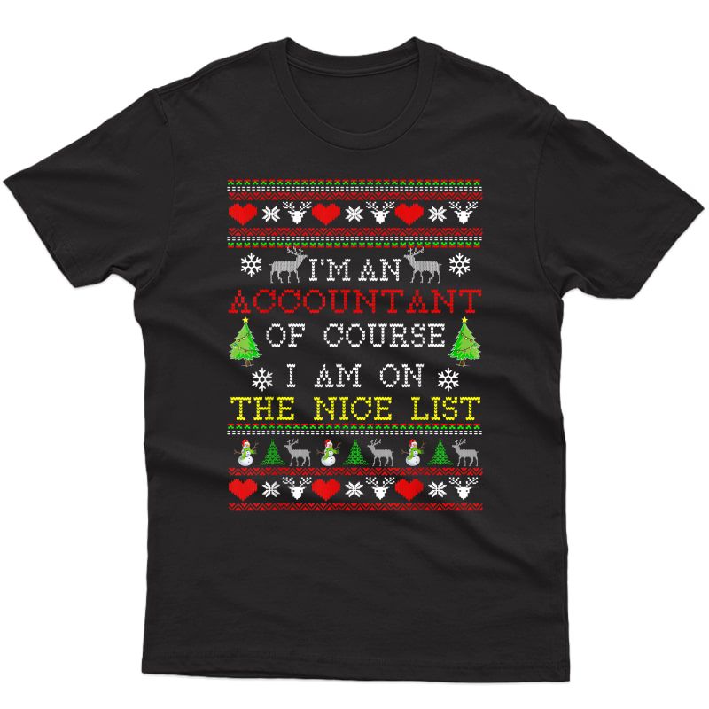 Funny Ugly Christmas Sweater Gift For Accountant Shirt