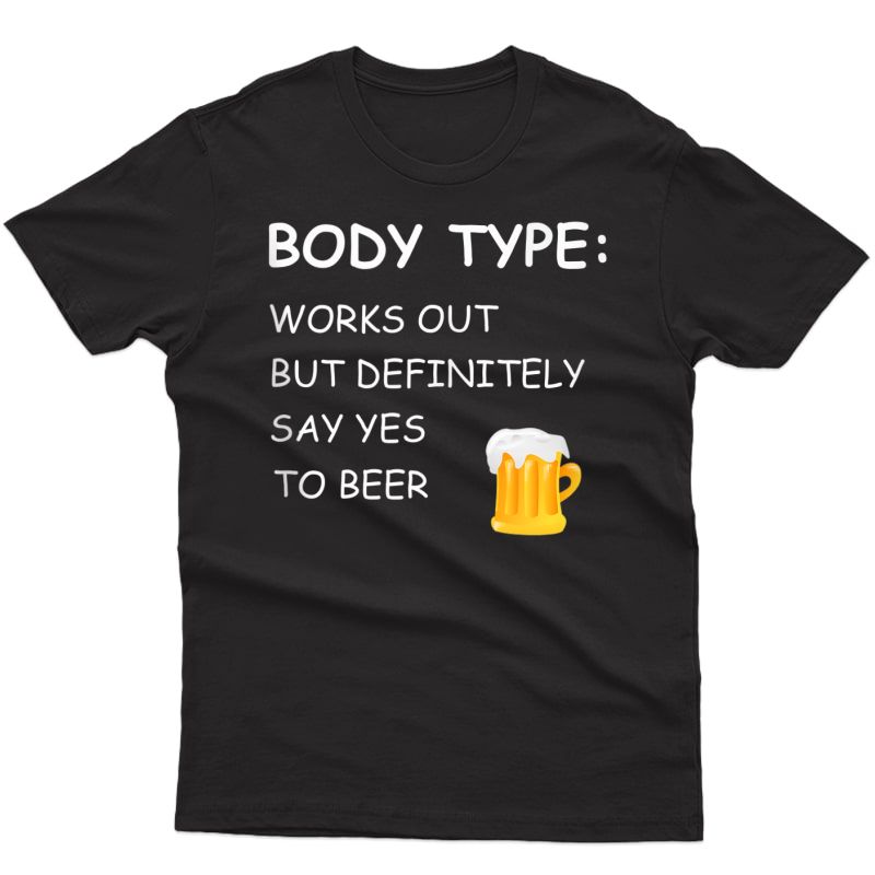 Funny Workout Apparel Body Type Loves Beer Tank Top Shirts