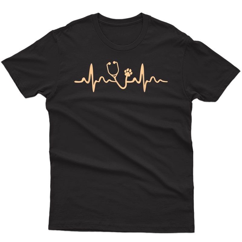 Future Veterinarian T-shirt | Heartbeat Stethoscope With Paw