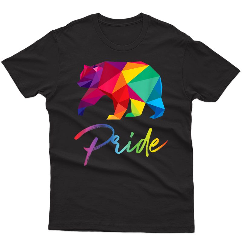 Gay Bear Pride Shirt Bears Lgbt Rainbow Flag Grizzly Gift