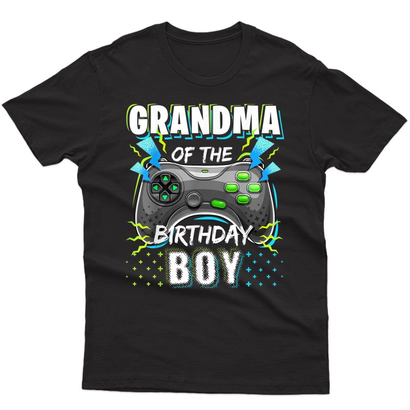 Grandma Of The Birthday Boy Matching Video Game Birthday T-shirt