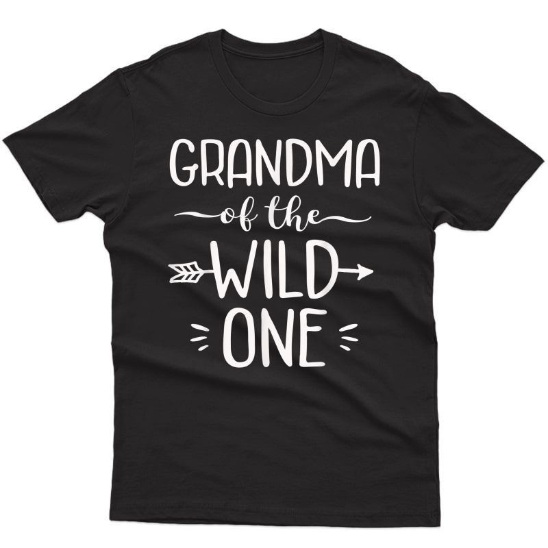 Grandma Of The Wild One Shirt Funny 1st Birthday Safari Gift T-shirt