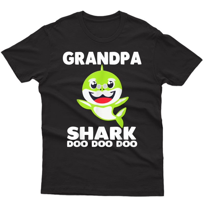 Grandpa Shark T-shirt Doo Doo Grandma Mommy Daddy Baby Tee T-shirt