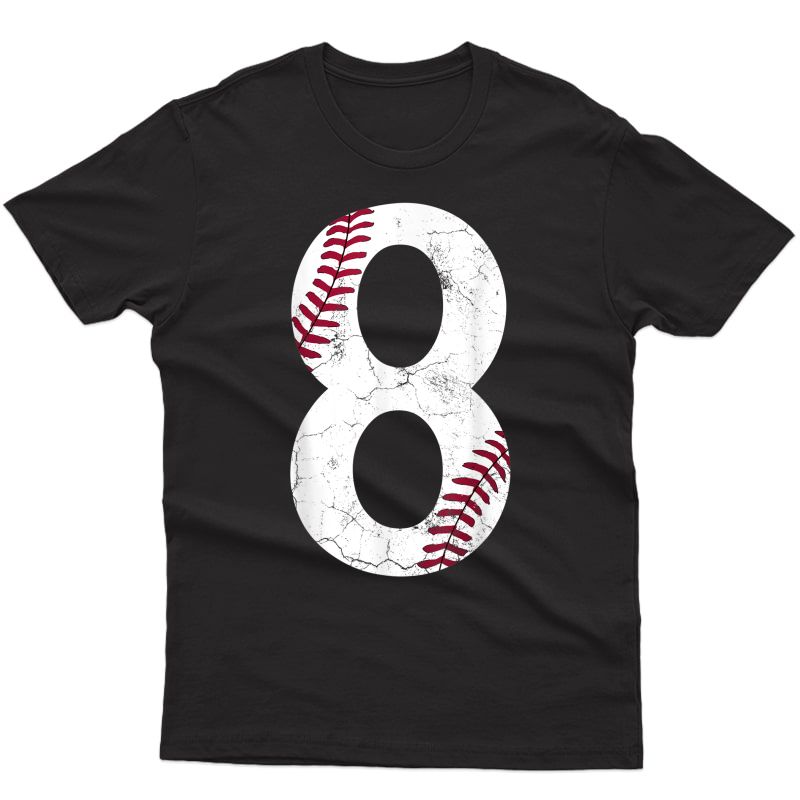 Happy Birthday 8th 8 Year Old Baseball Gift Eight 2013 T-shirt