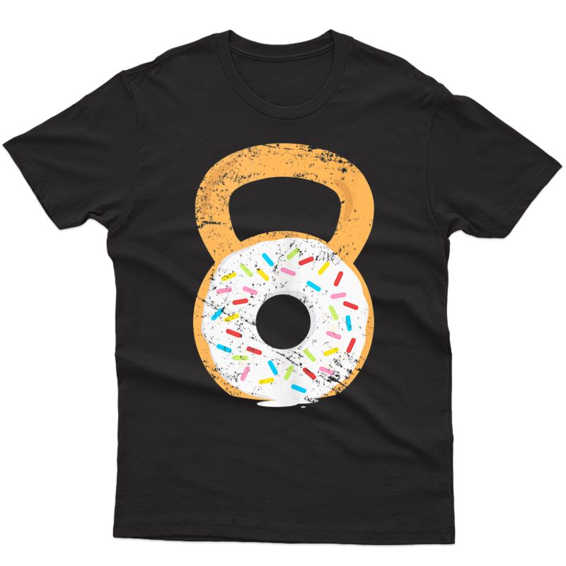 Kettlebell Donut, Funny Doughnut Ness Joke Gift Tank Top Shirts
