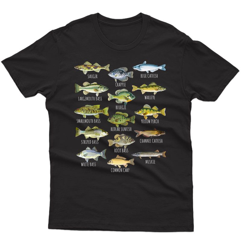  Fish Species Biology Types Of Fish Fishing T-shirt