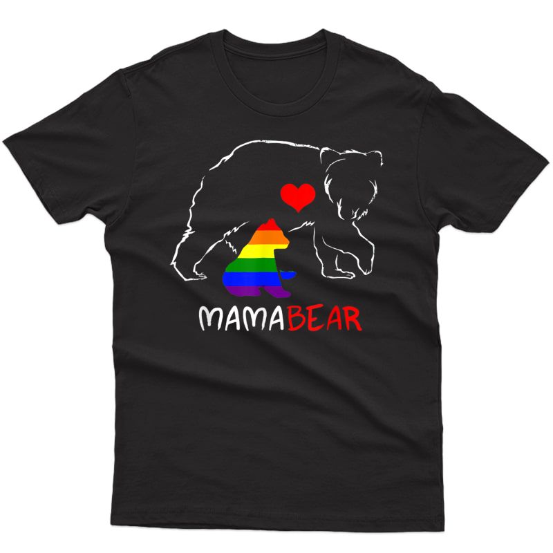 Lgbt Mom Mama Bear Shirts Mothers Gift Rainbow Shirt