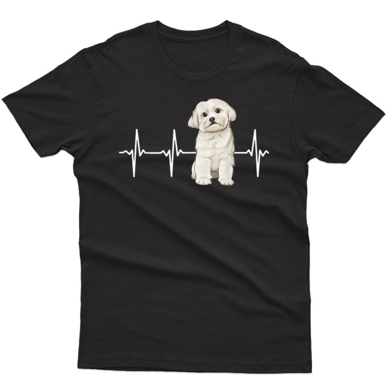 Maltese Heartbeat Dog Lover T-shirt