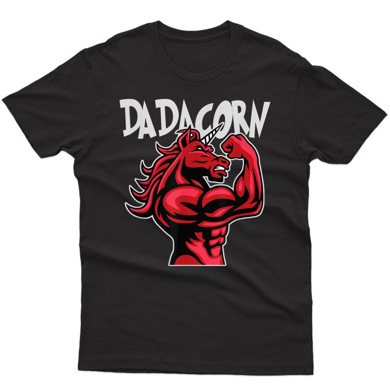 S Dad-acorn Unicorn Gym-er Papa T-shirt, Fathers Day Tee Gift