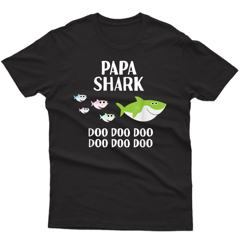 S Papa Shark Doo Doo Shirt Fathers Day Gift For Grandpa