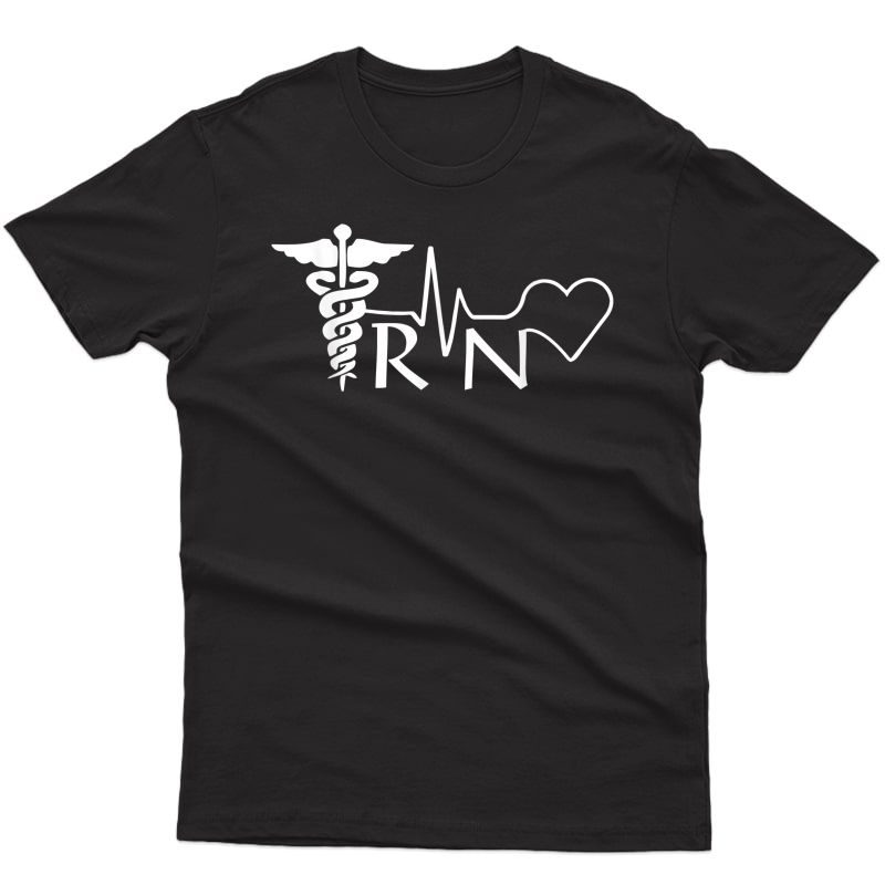 Nurse Rn Heartbeat Graduation Gift T-shirt