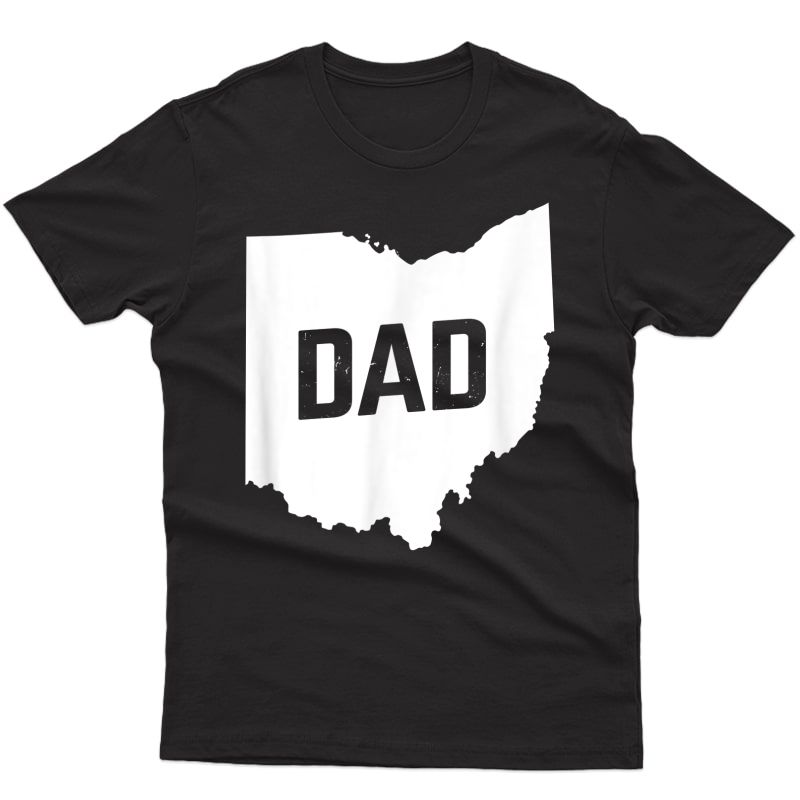 Ohio Dad Buckeye State Map For Proud Father's T-shirt