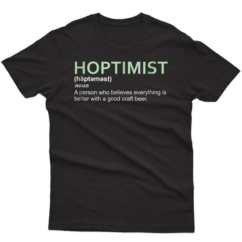 Original Hoptimist Short Sleeve Shirt For Craft Beer Lovers