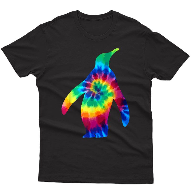 Penguin Tie Dye Vintage Hippie Penguin Lover T-shirt