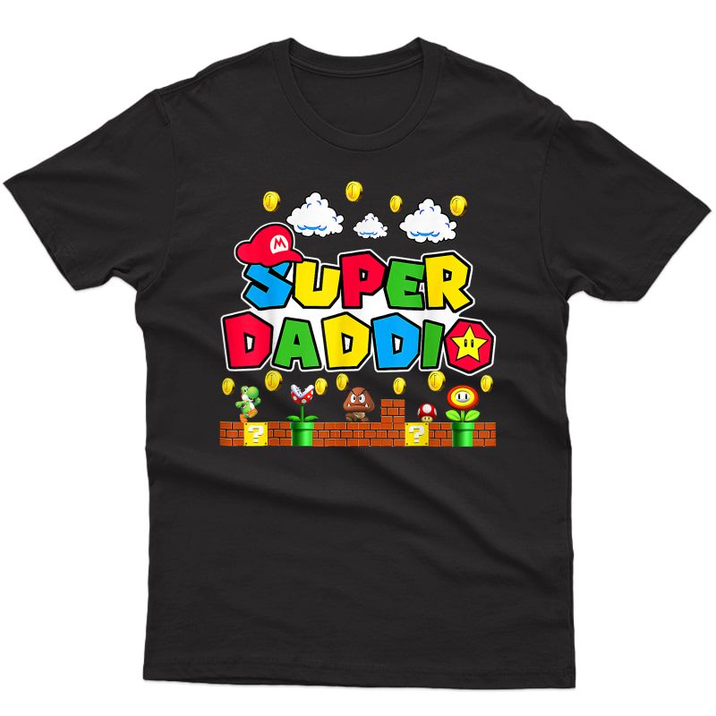 Personalization Super Dad.dio Funny Video Gaming For Father T-shirt