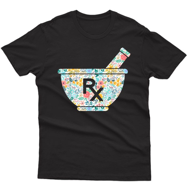 Pharmacy Rx Flower Pharmacist Technician Gift T-shirt