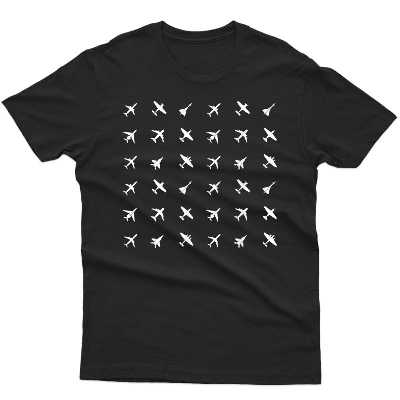 Pilot Aircraft Mechanic Different Kinds Of Planes Airplane T-shirt