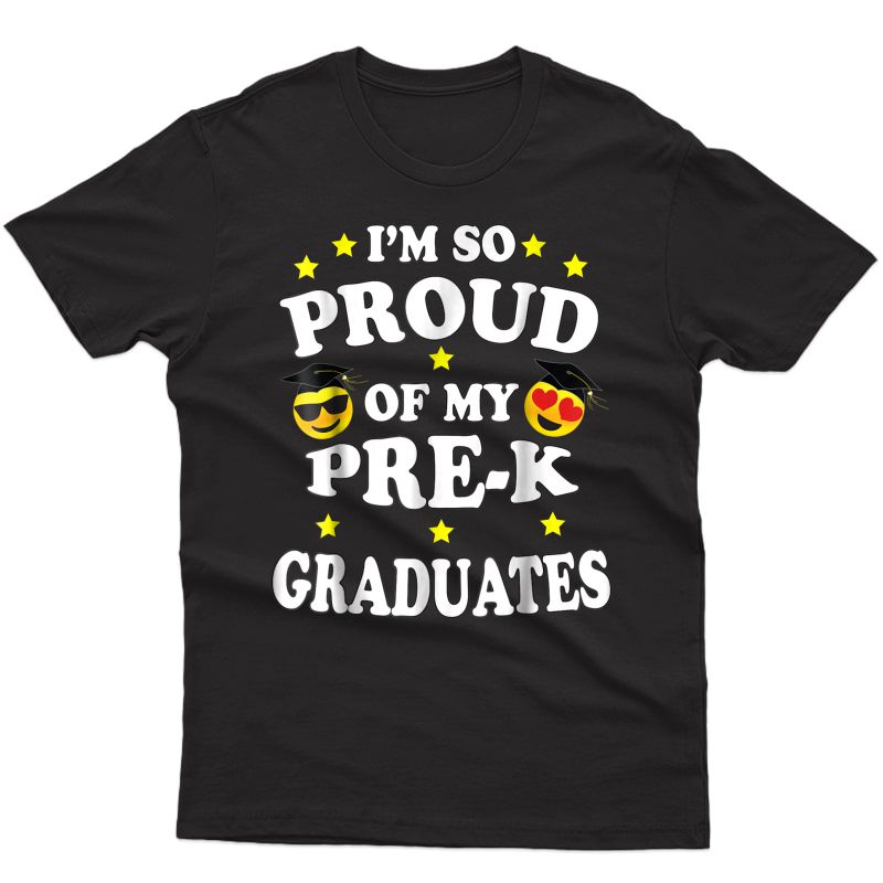 Pre-k Graduation Shirt For Proud Tea Cap Gown Emoji
