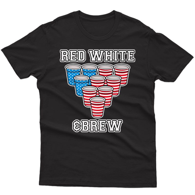 Red & Brew Beer Pong College Usa Premium T-shirt
