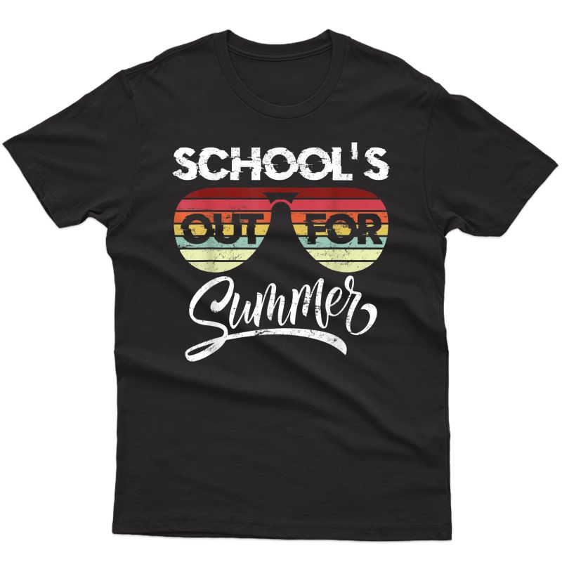 Retro Last Day Of School For Summer Vaction Tea T-shirt